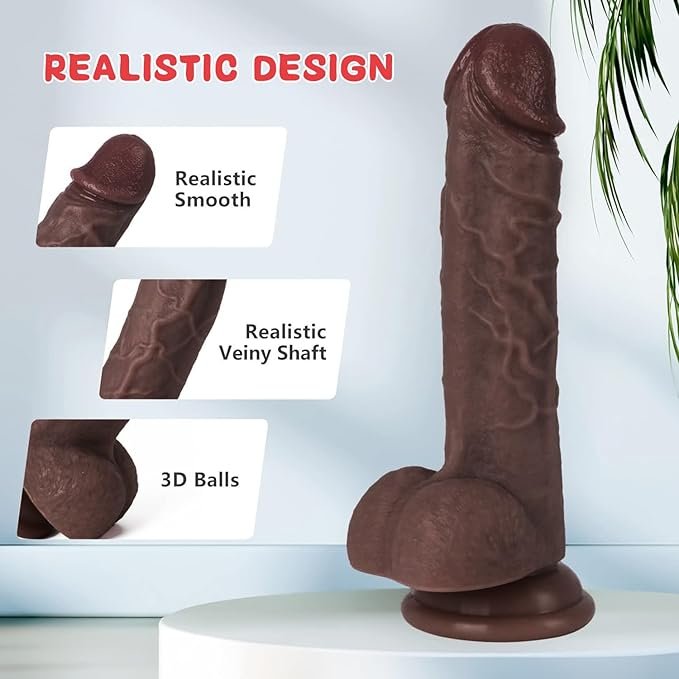 Silicone Dildo Toy with Strong Suction Cup - saxdoll.pk