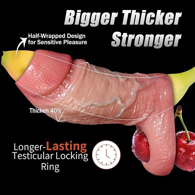 Girth Thick Realistic Penis Sleeve - SaxDoll.Pk