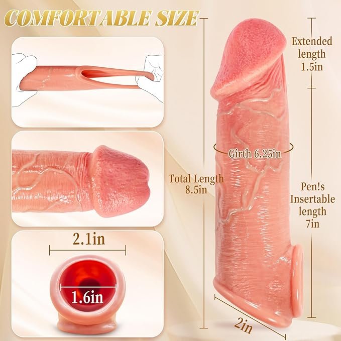Penis Sleeve Huge Realistic Glans - SaxDoll.Pk