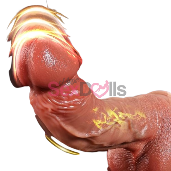 Realistic Curved Thrusting Dildo Vibrator - saxdoll.pk