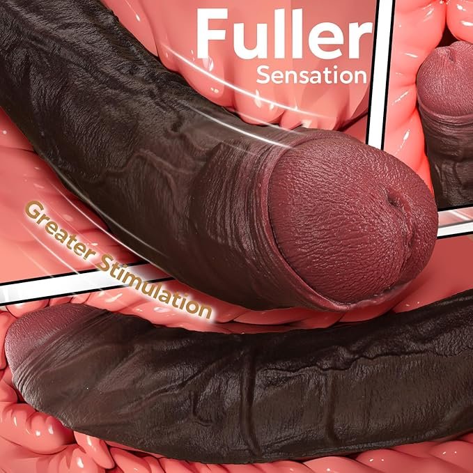 7 Inch Girth Huge Thick Black Dildo
