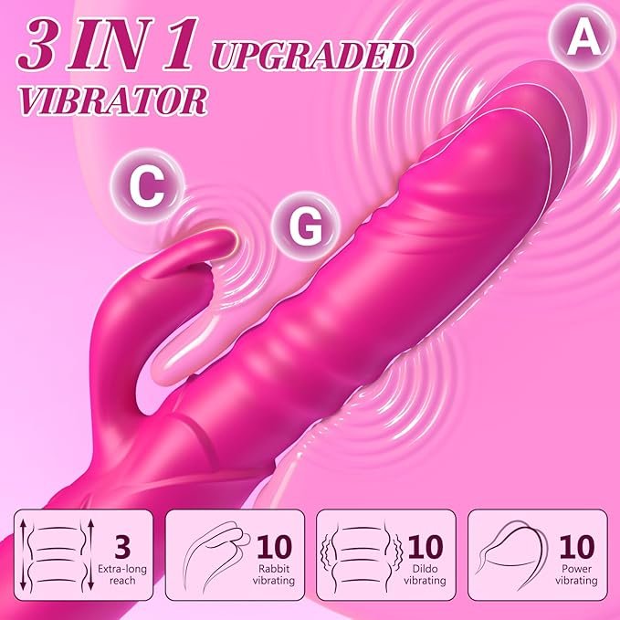 Dildo Thrusting Rabbit Vibrator Sex Toys
