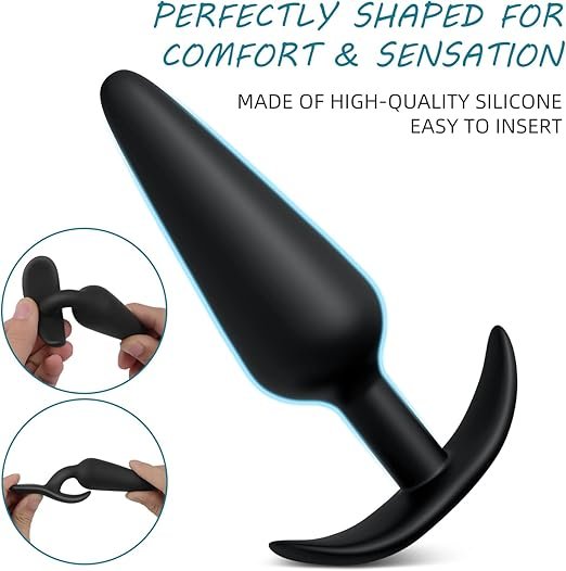 Silicone Anal Plug, Pack of 3 Butt Plugs - SaxDoll.Pk