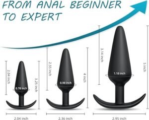 Silicone Anal Plug, Pack of 3 Butt Plugs - SaxDoll.Pk