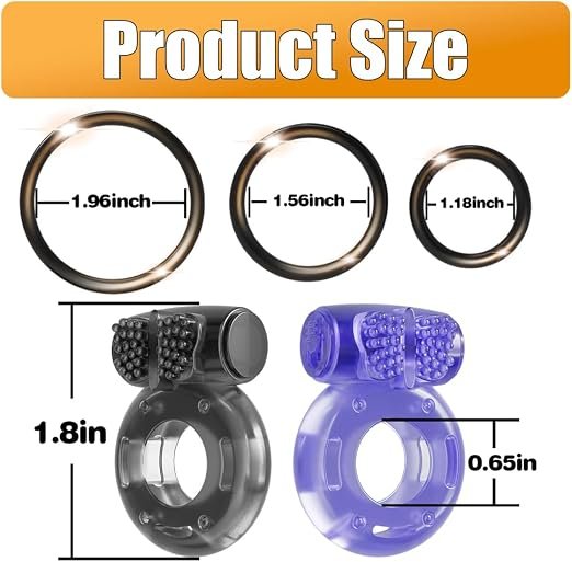 5Pcs Vibrating Cock Ring Sex Toys - SaxDoll.Pk