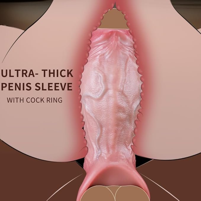 Large Thickened Realistic Penis Sleeve - SaxDoll.Pk