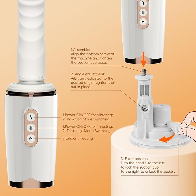 Sex Machine Thrusting Dildo