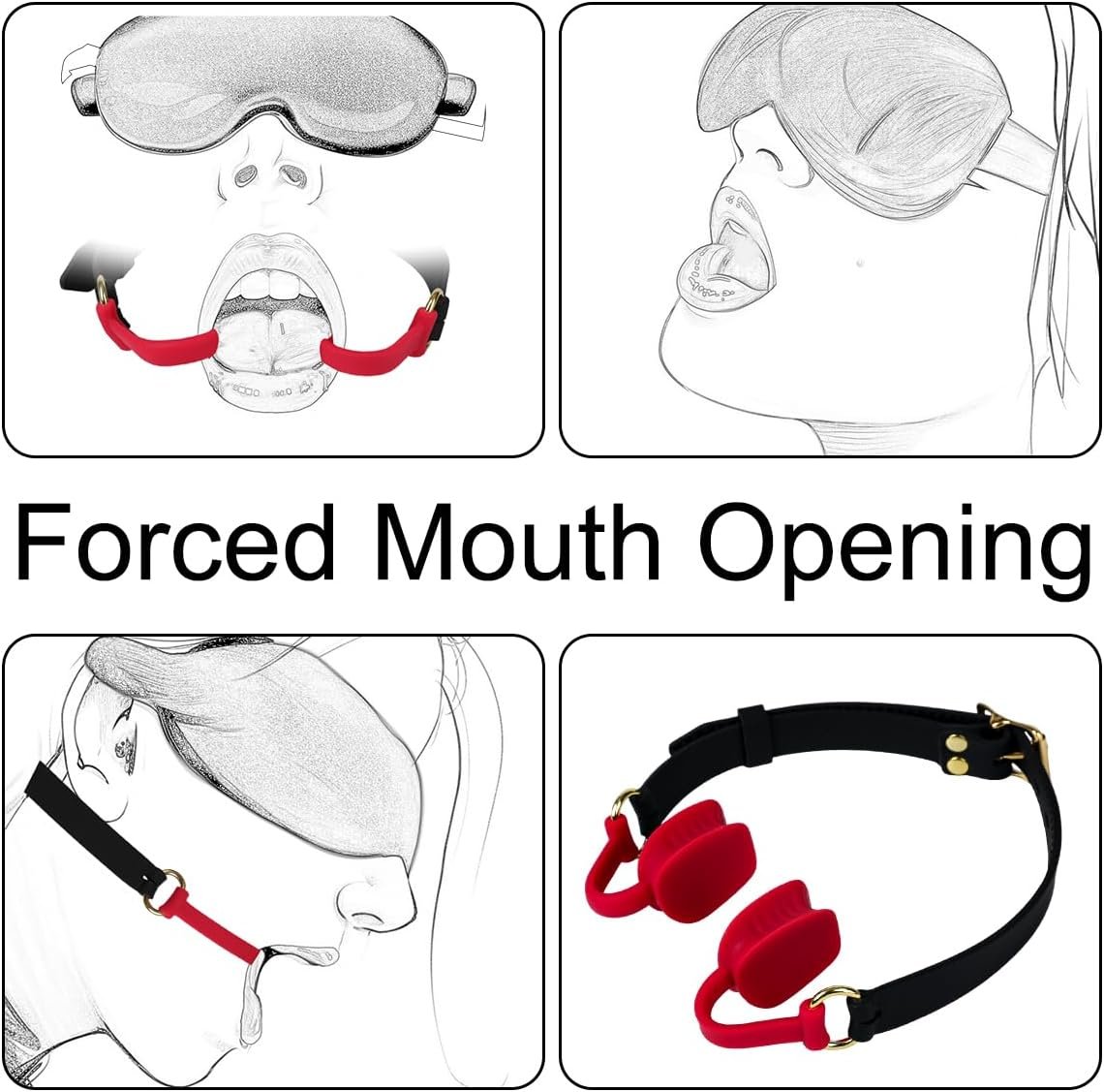 BDSM Open Mouth O Ring Gag - SaxDoll.Pk