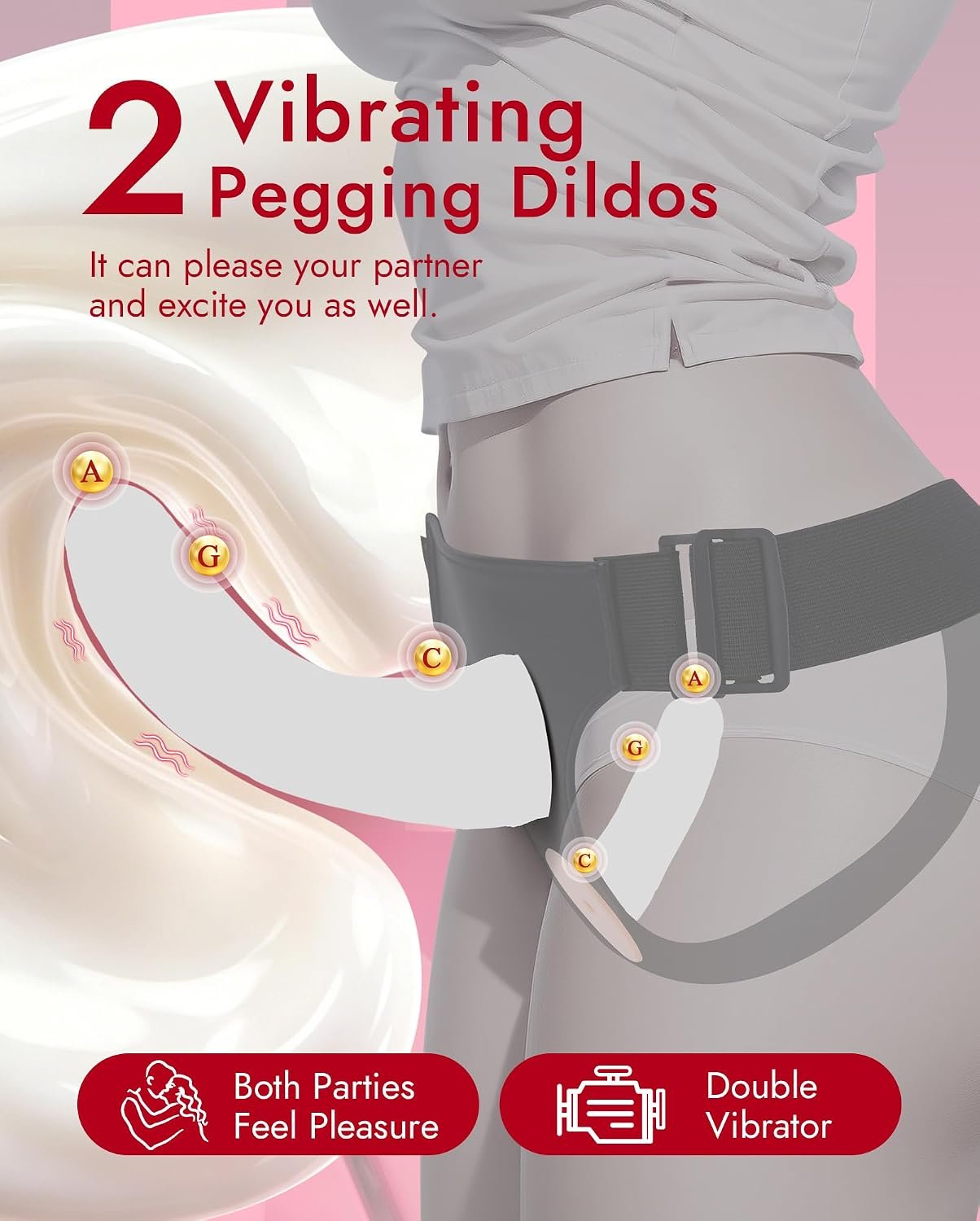 Harness Strap-On Vibration Realistic Dildos - SaxDoll.Pk