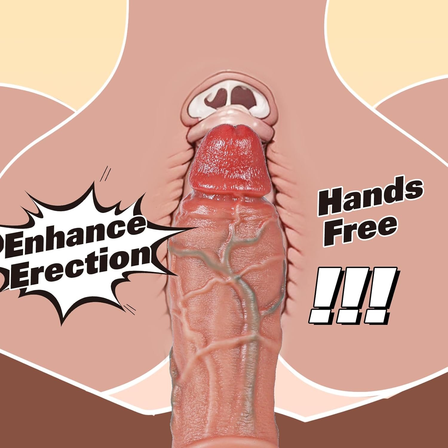 Realistic Upgraded Penis Sleeve Extender - SaxDoll.Pk