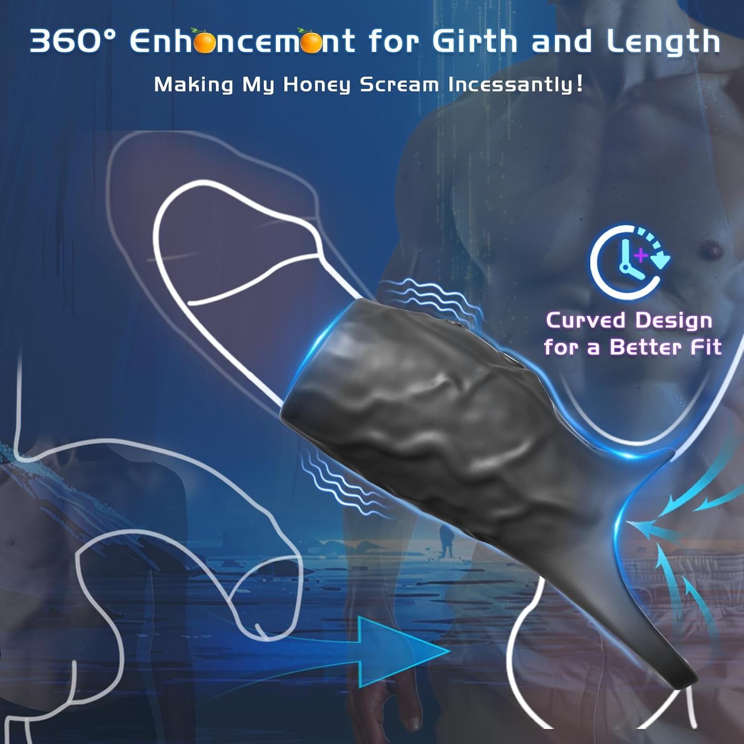 Soft Vibrating Penis Sleeve Cock Ring - SaxDoll.Pk