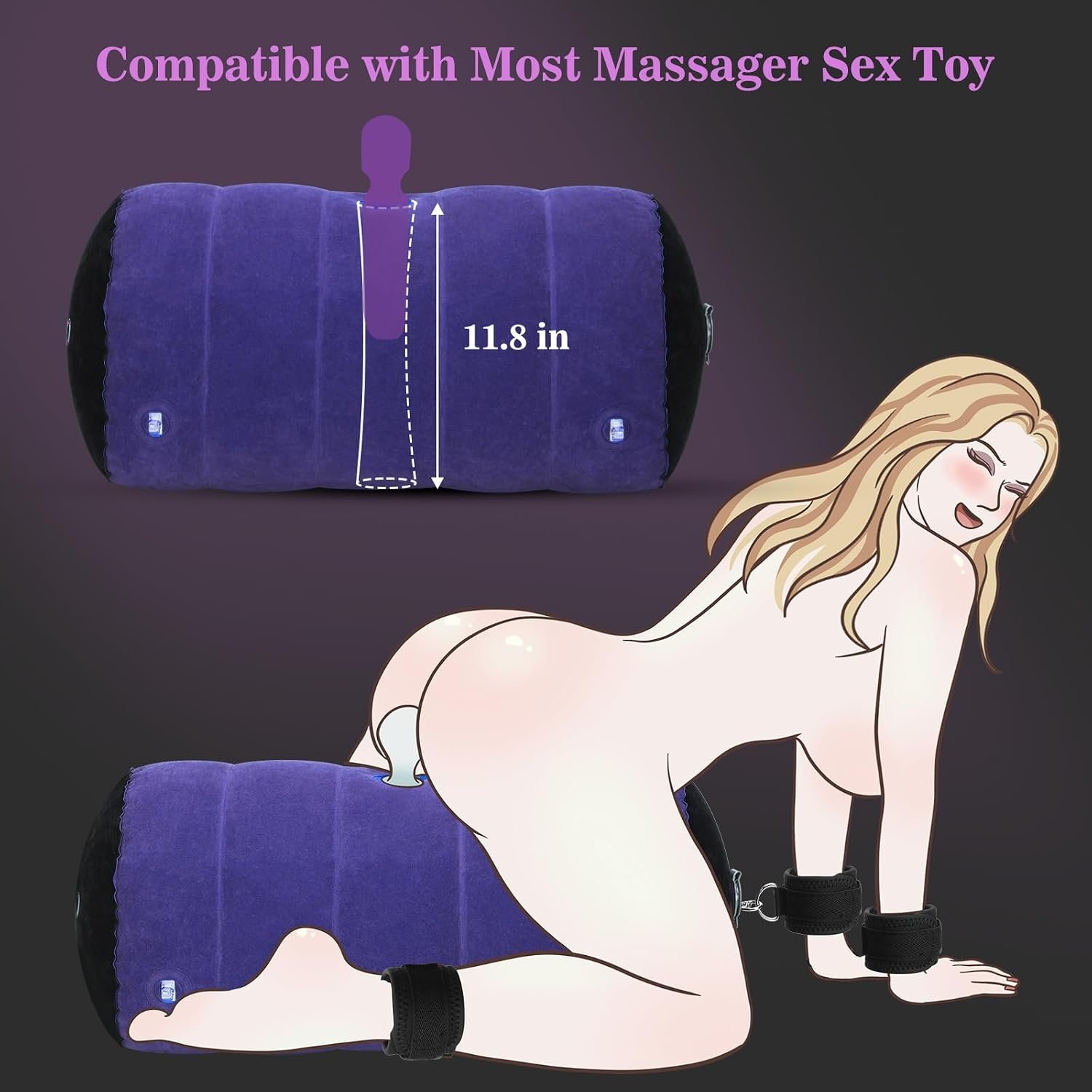 Sex Pillow with BDSM Bondage Heart - SaxDoll.Pk