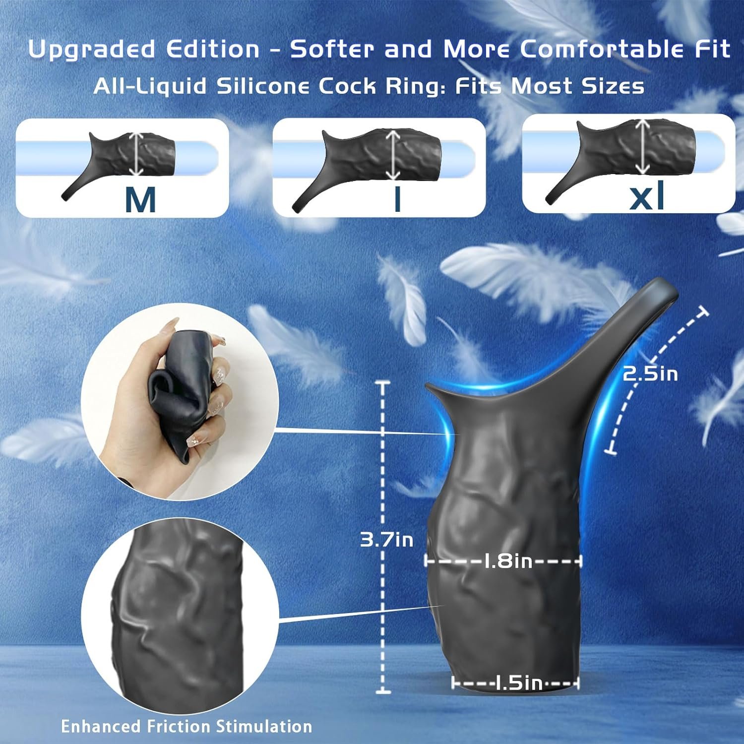 Soft Vibrating Penis Sleeve Cock Ring - SaxDoll.Pk