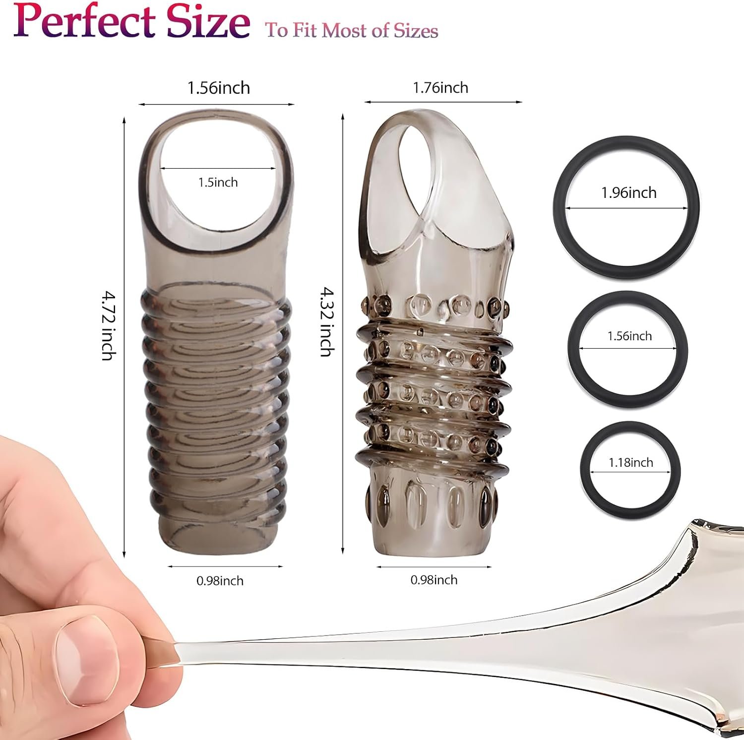 Penis Sleeve Silicone Cock Rings - SaxDoll.Pk