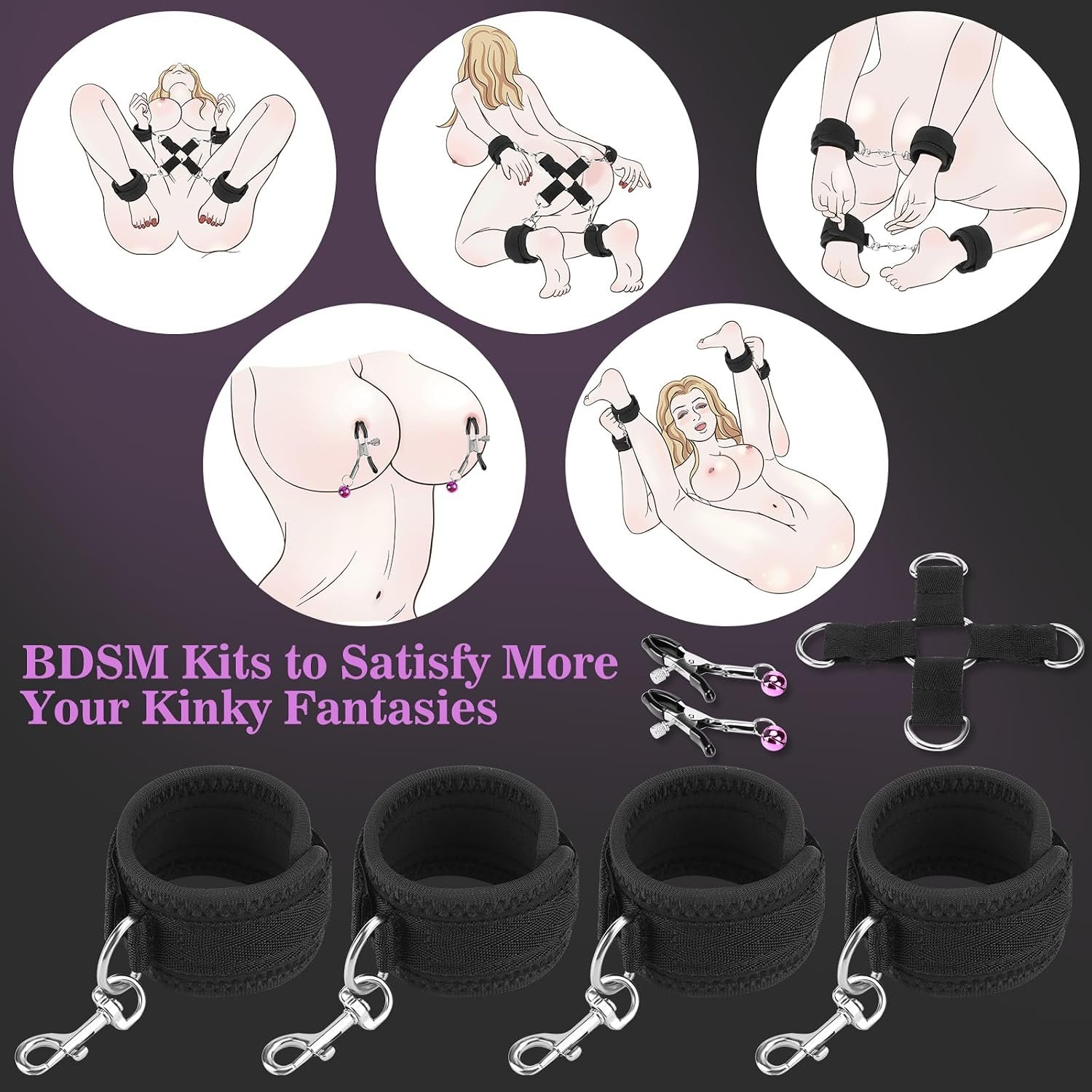Sex Pillow with BDSM Bondage Heart - SaxDoll.Pk