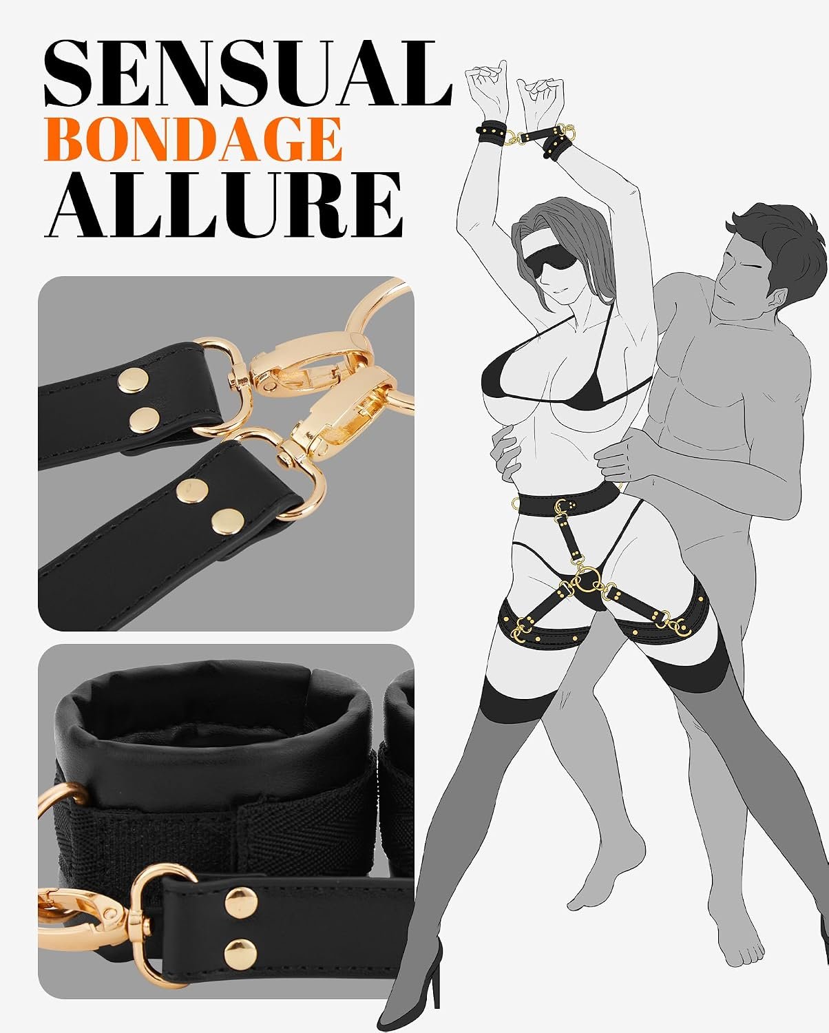 Sex Bondage BDSM Kit Restraints Adult - SaxDoll.Pk