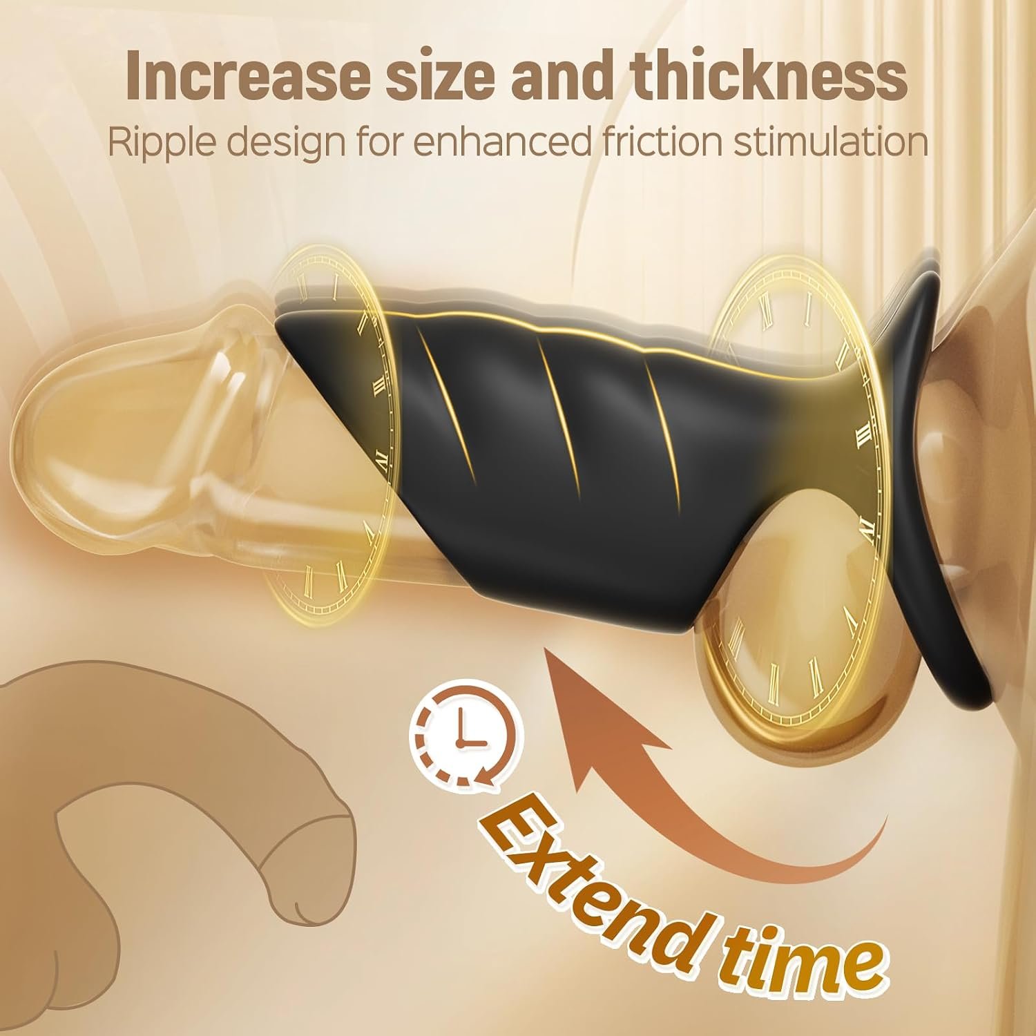 Vibrating Cock Ring Penis Sleeve Vibrator - SaxDoll.Pk