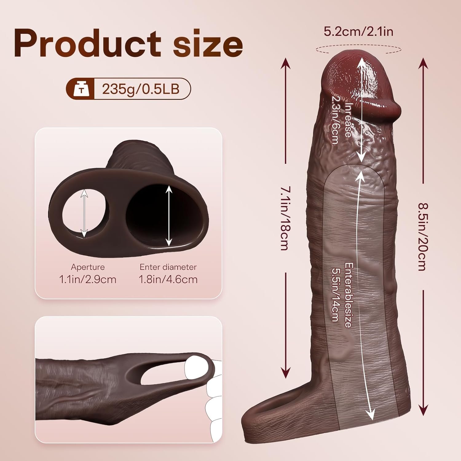 Pennis Extender Cock Sleeve Penis Sleeve - SaxDoll.Pk