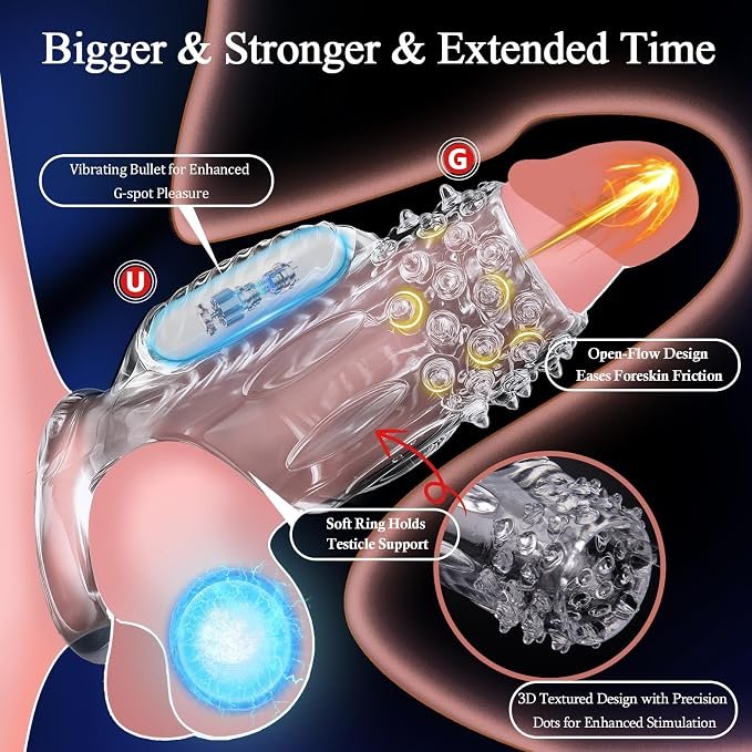 Penis Sleeve Cock Ring Stronger Erection - SaxDoll.Pk
