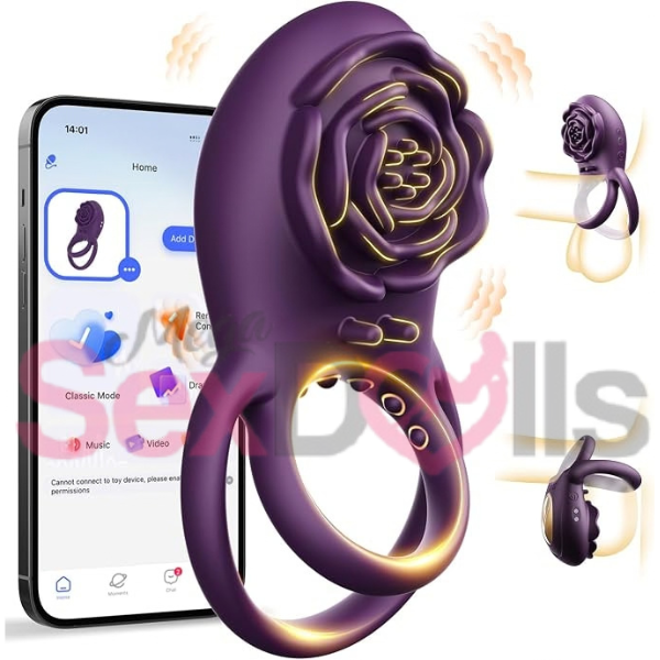 Rose Vibrating Cock Ring