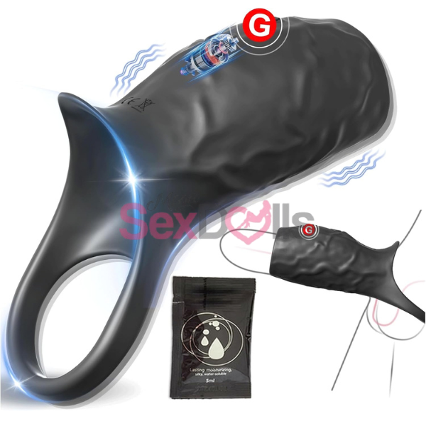 Soft Vibrating Penis Sleeve Cock Ring - SaxDoll.Pk